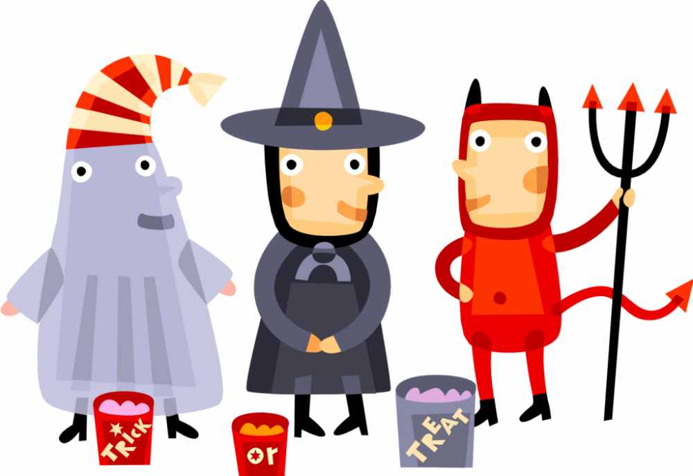 Halloween Party - Trick Or Treat Png (1000x688), Png Download