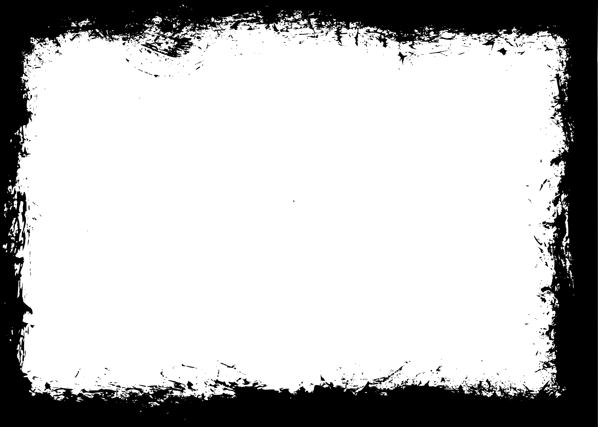 10 Rectangle Grunge Frame Vol - Portable Network Graphics (2000x1427), Png Download