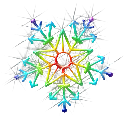 Ice - Snowflake Star Shower Curtain (500x466), Png Download