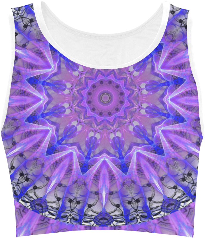 Abstract Plum Ice Crystal Palace Lattice Lace Women's - Crop Top (1000x1000), Png Download