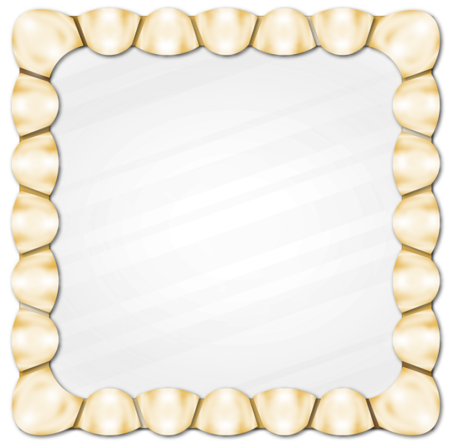 Golden Metal Frame Shiny Round Lines Glass Effect, - Metal (640x640), Png Download