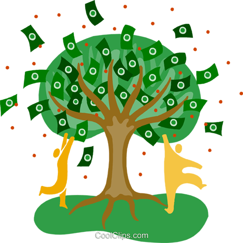 Money Tree Symbol - Fundraising Green (479x480), Png Download