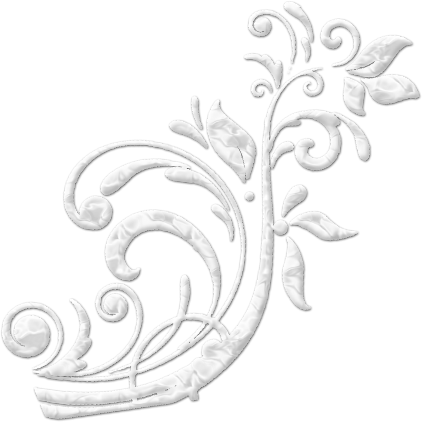 Adornos Y Colgantes Dorados Y Plateados Png - Flores Plateadas Png (1600x1600), Png Download