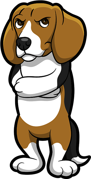 Beagle Emoji And Stickers Messages Sticker-5 - Beagle Png Cartoon (618x618), Png Download
