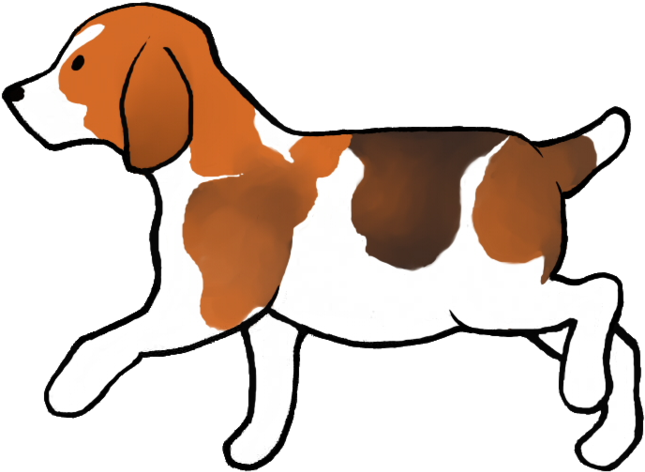 Beagle Puppy By Wolkenschaap On Deviantart Clipart - Painting (900x533), Png Download