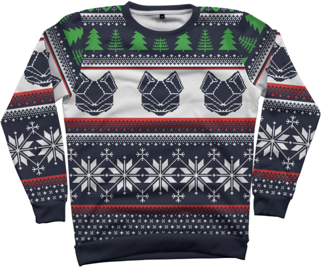 Twitch Kittens Ugly Christmas Sweater - Evil Geniuses Sweater (650x650), Png Download