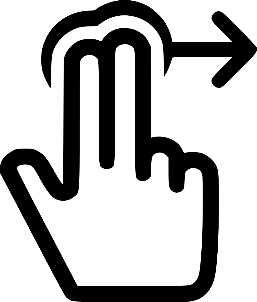 Png File Svg - Finger With Arrow (836x980), Png Download