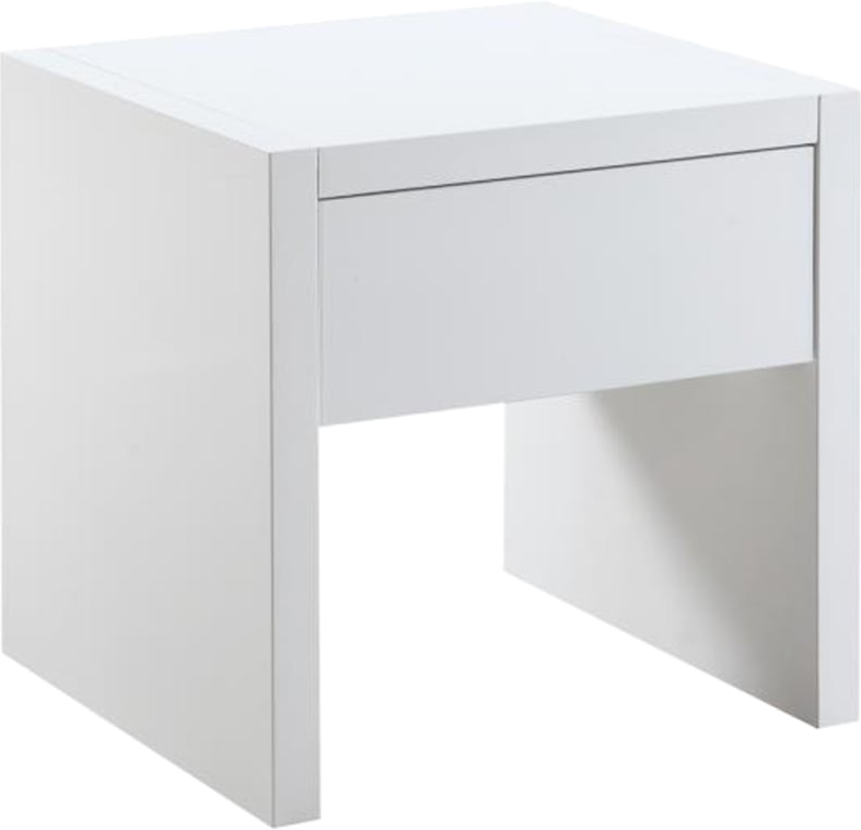 Glossy White End Table - Coffee Table (787x759), Png Download