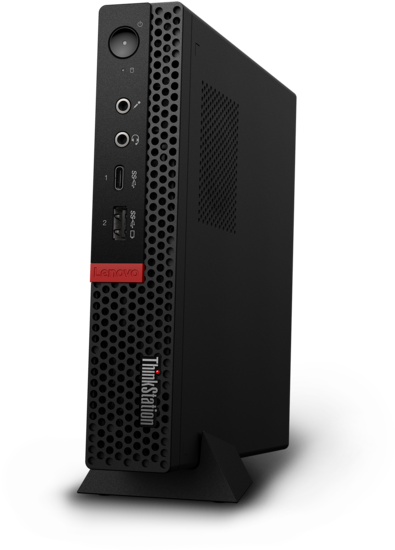 01 Thinkstation P330 Tiny Hero Stand Front Facing Left - Lenovo Thinkstation P330 Tiny (1000x600), Png Download