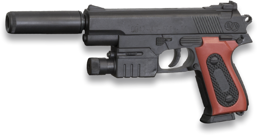 Airsoft Gun Cyma - Pistola Con Silenciador De Juguete (1109x677), Png Download