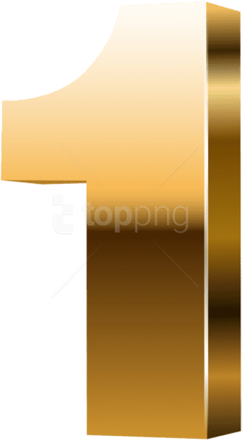 Free Png Download Number One 3d Gold Clipart Png Photo - Gold Number 1 Png (480x873), Png Download