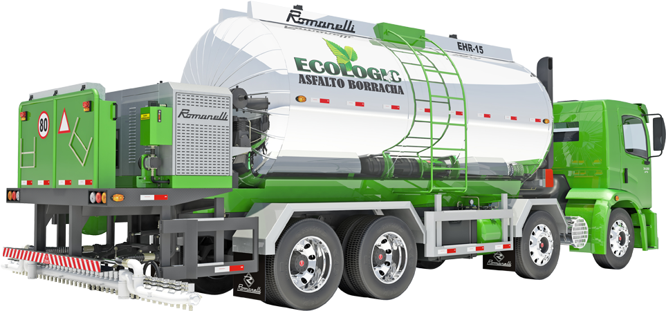 Asphalt Rubber Distributor - Trailer Truck (1000x522), Png Download