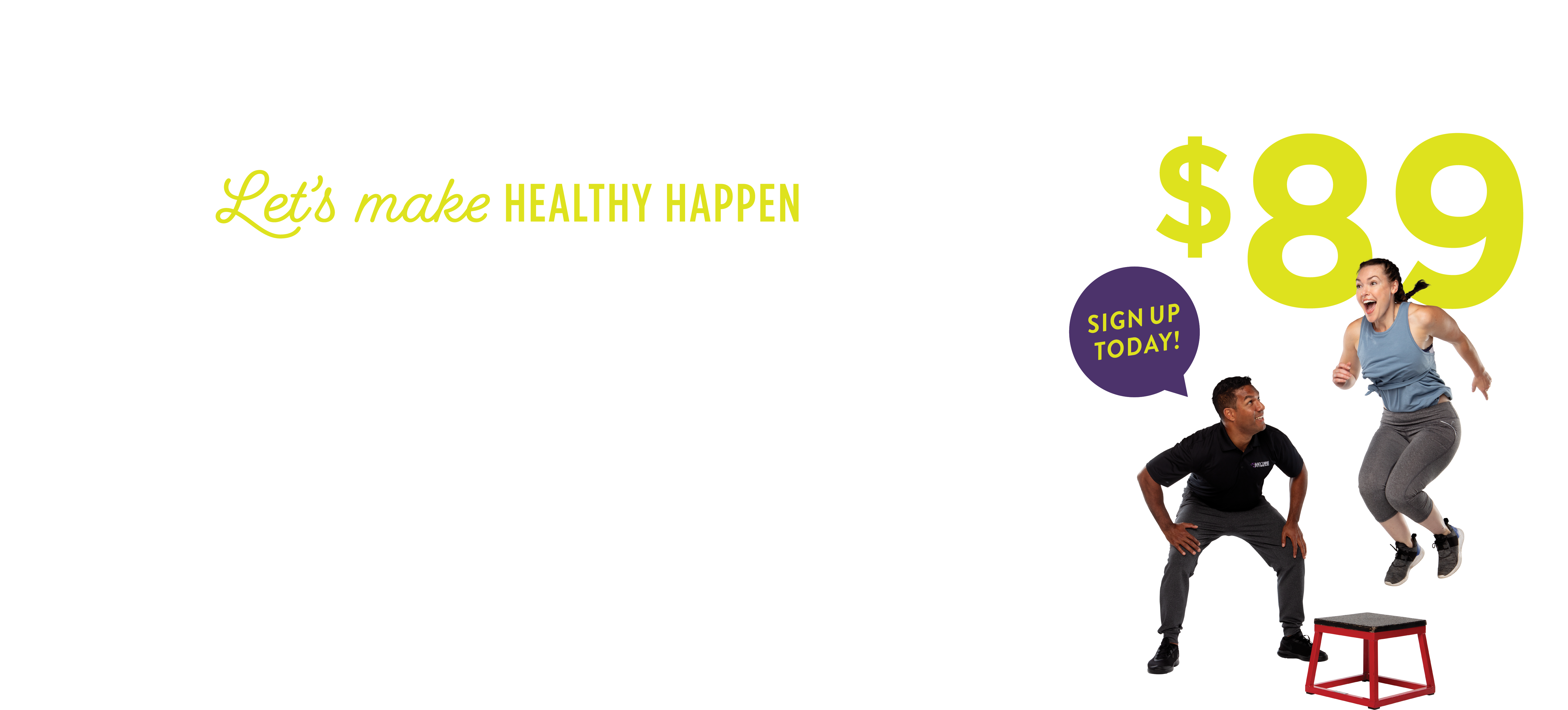 Let's Make Healthy Happen - Graphic Design (6200x2917), Png Download