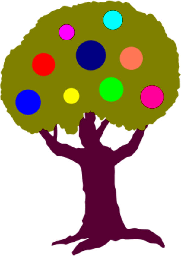 Tree With Colorful Circles Fruit - Fruit Of The Holy Spirit (600x849), Png Download