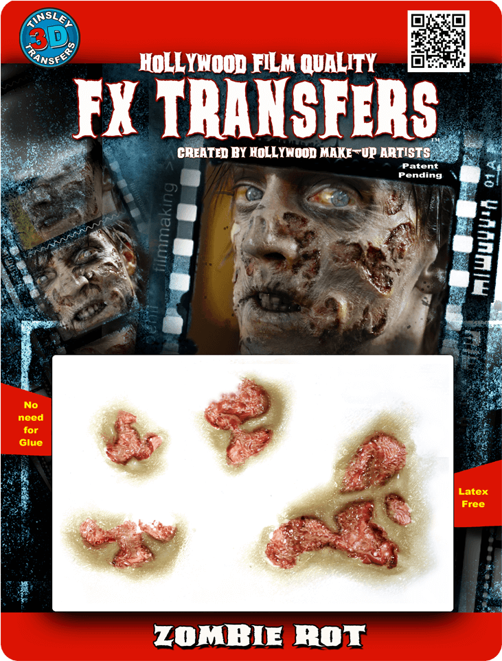 Zombie Rot 3d Fx Stick On - Tinsley Fx Transfers Zombie Rot (800x1268), Png Download