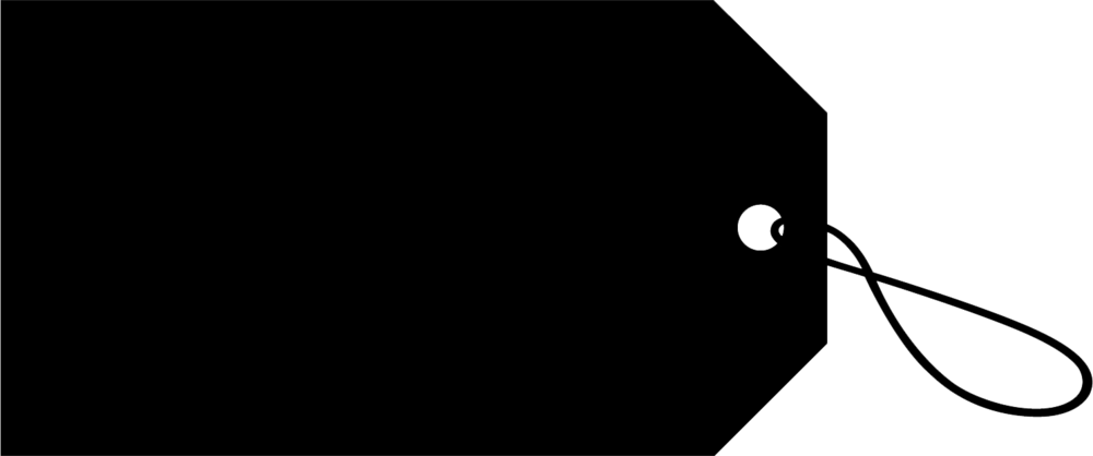 Tag Romeo Landinez Co - Tag Vector Black And White (1000x418), Png Download