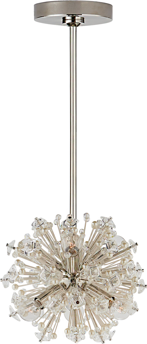 Dickinson Mini Chandelier In Polished Nickel Design - Ceiling Fixture (1440x1440), Png Download