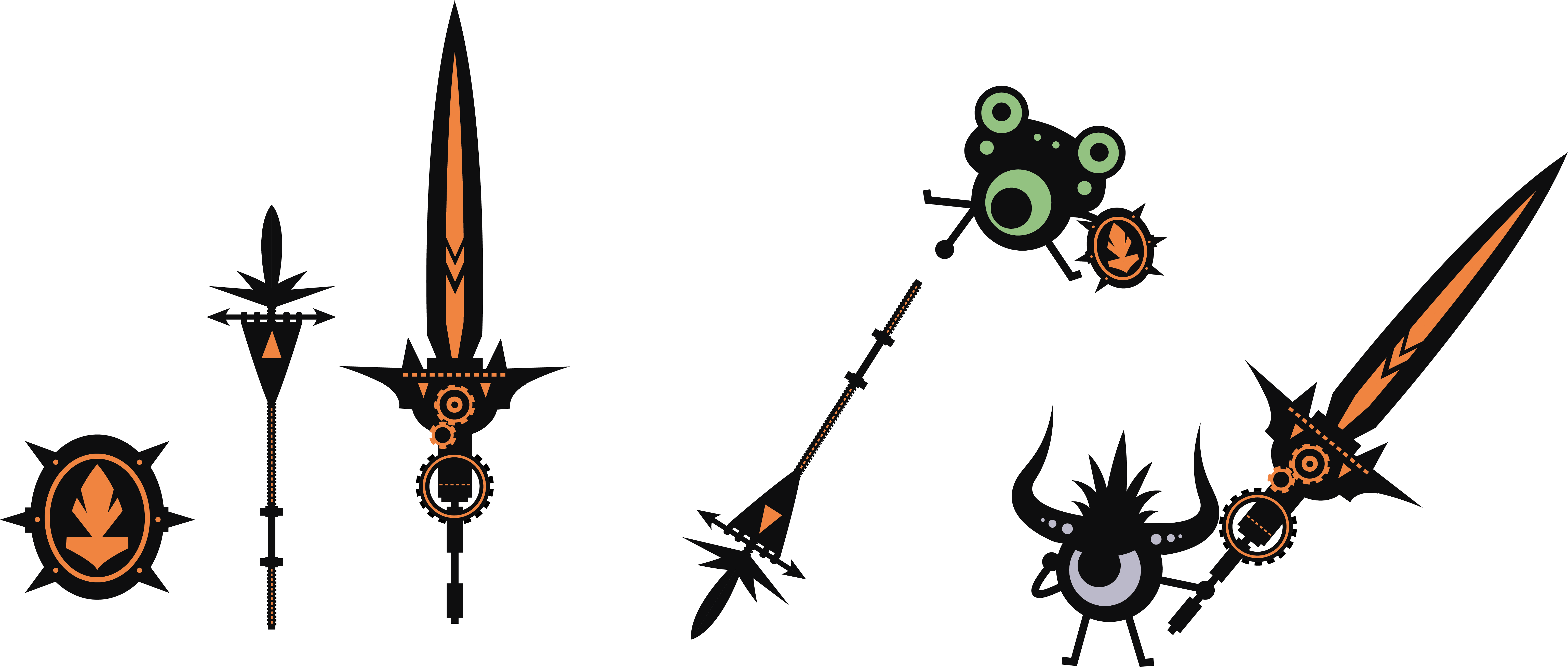 Kanogias Shield Greatsword - Patapon Spear (6155x2619), Png Download