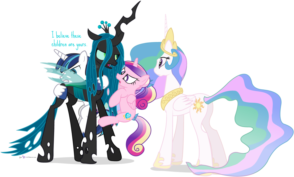 Princess Celestia X Queen Chrysalis (1024x640), Png Download