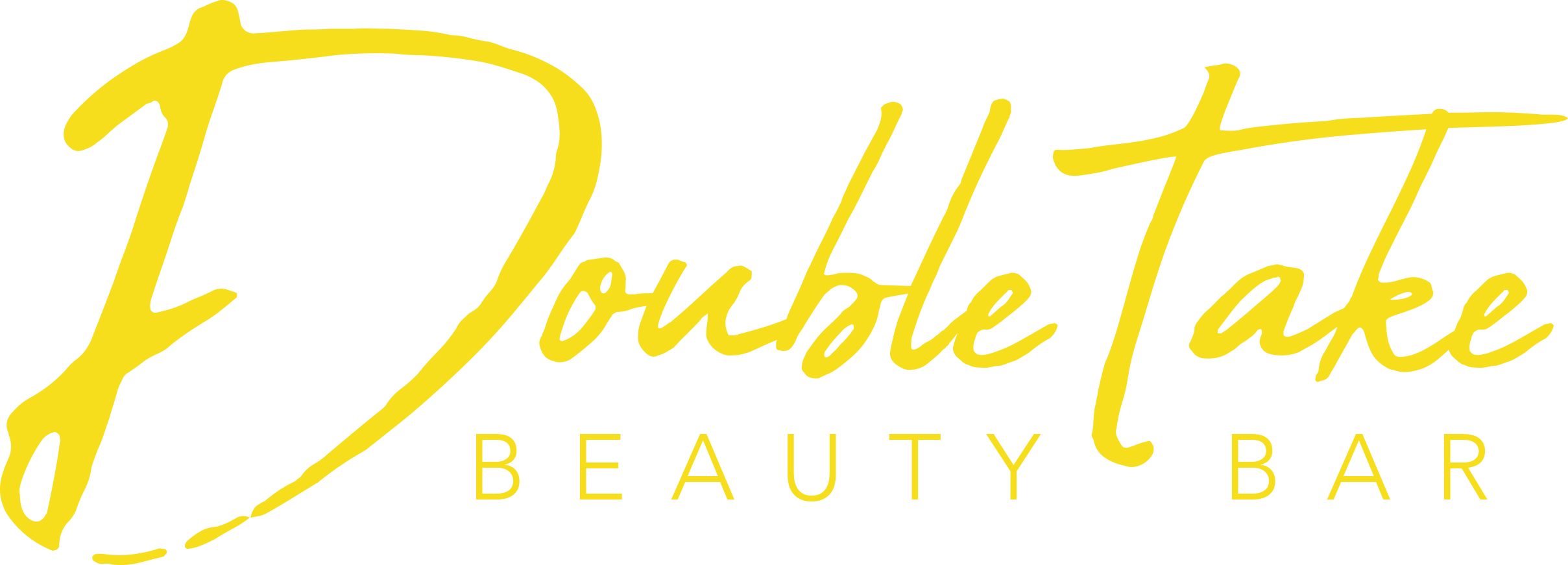 Doubletake Beauty Bar - Calligraphy (2417x871), Png Download