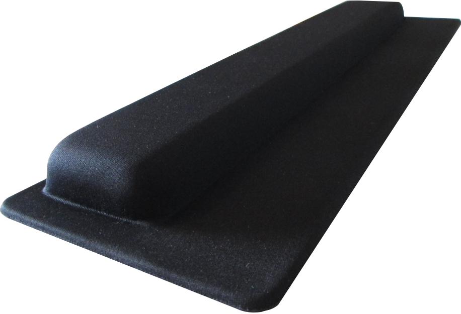 Apoio De Teclado Ergonômico Tecido Preto Sem Impressão (916x625), Png Download