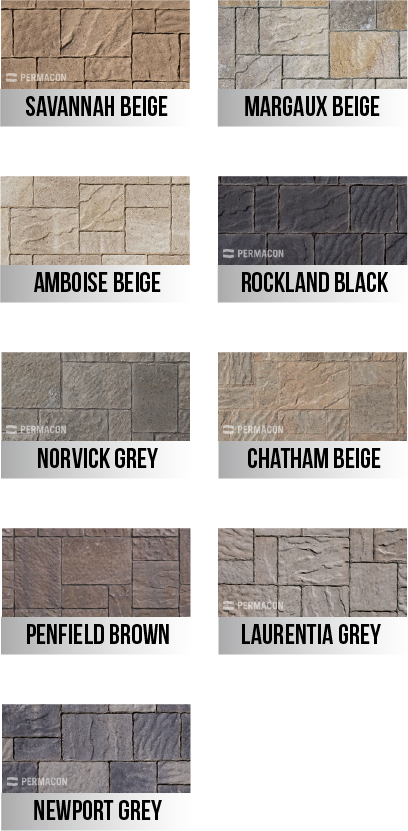 Trafalgar Pavers - Permacon Trafalgar Paver Colours (408x831), Png Download