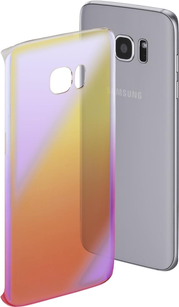 "mirror" Cover For Samsung Galaxy S7 Edge, Yellow/pink - Iphone (1100x1100), Png Download