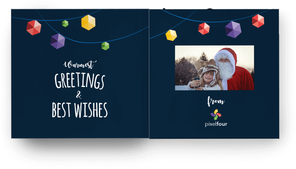 Custom Holiday Sound & Video Mailers - Christmas Card (1000x1000), Png Download