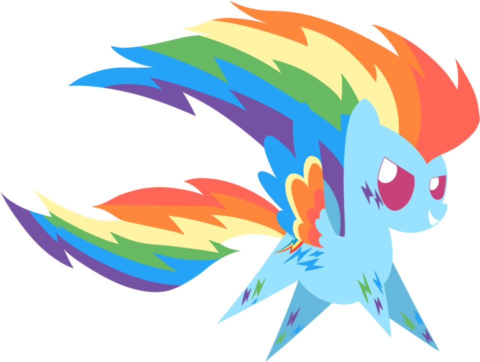 Rainbow Rainbow Dash By Dragonfoorm - Cartoon (960x724), Png Download