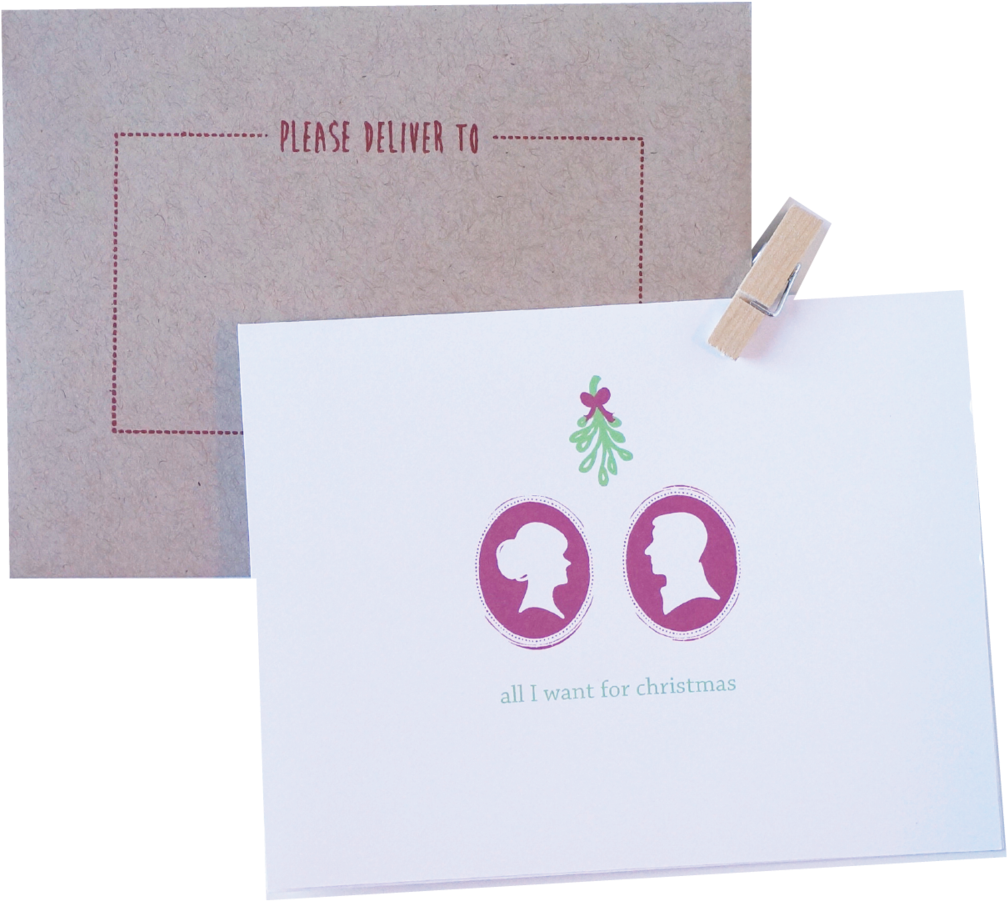 Silhouette All I Want For Christmas Is You Holiday - Envelope (1250x1250), Png Download