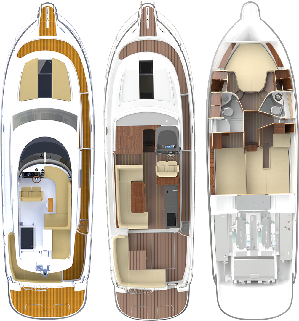 Berths, - Luxury Yacht (1134x1112), Png Download