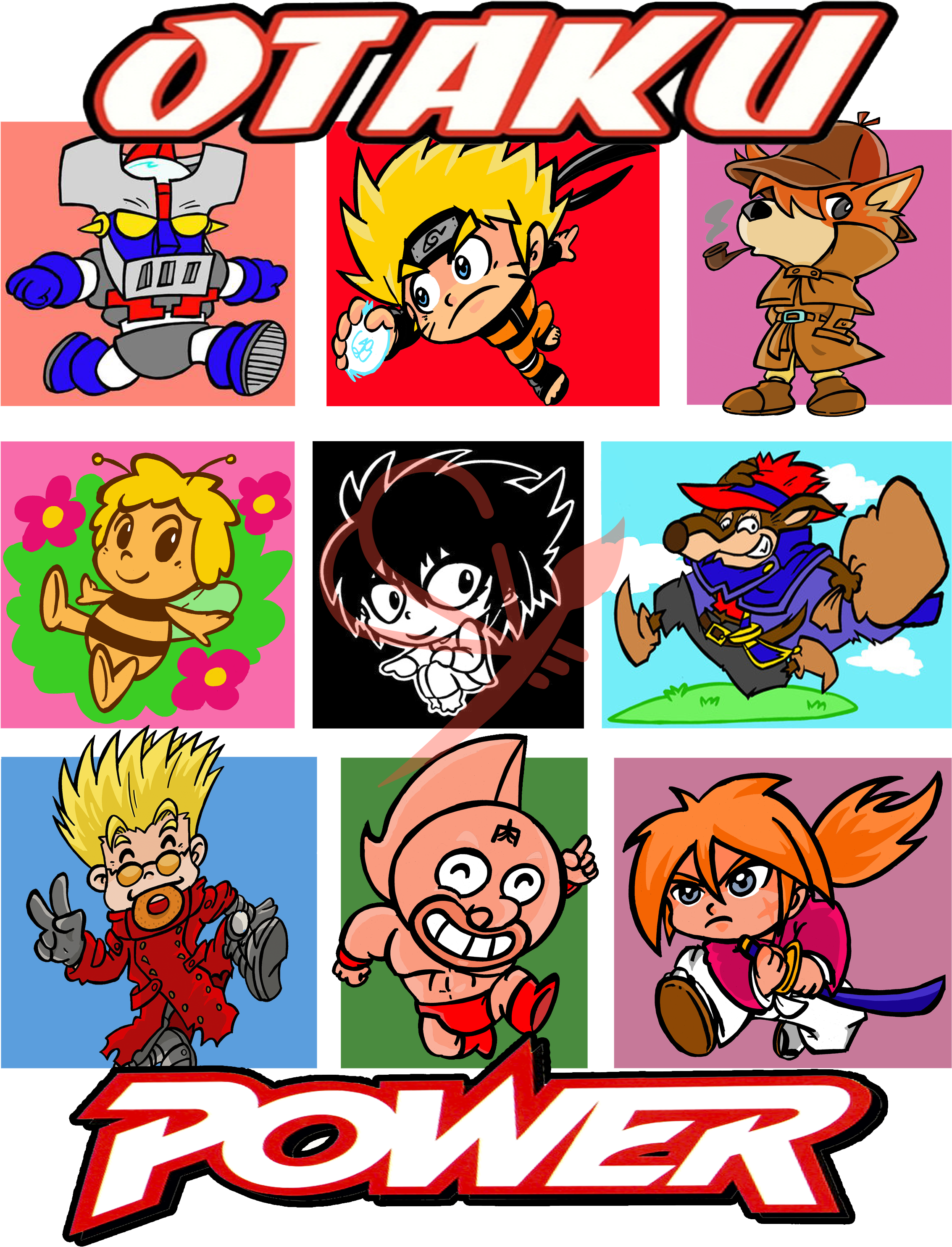 Parodia Kawai Otaku Power 03 Manga & Anime, Mazinger - Digimon Doraemon (2977x2977), Png Download
