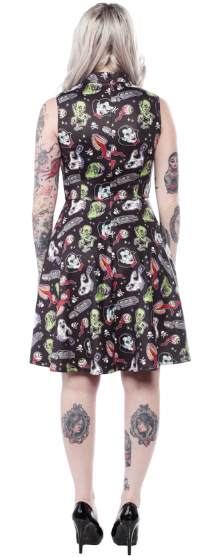Women`s Sourpuss Ghastly Ghouls Cadet Dress - Fashion Model (600x800), Png Download