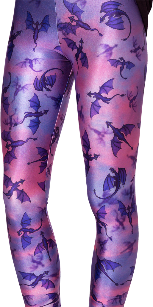 Here Be She Dragons Leggings By Black Milk Clothing - Tights (683x1024), Png Download