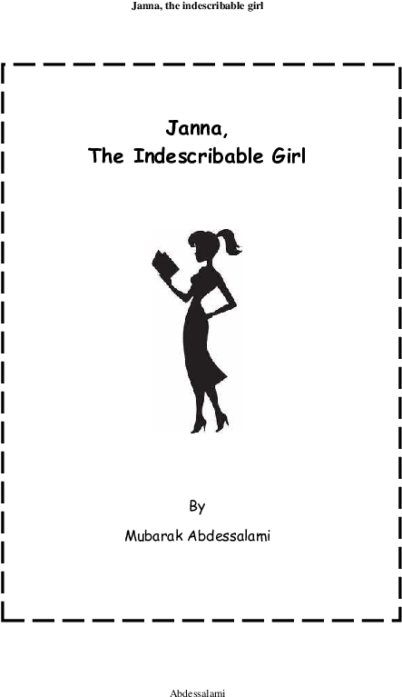 Janna, The Indescribable Girl - Recipe Book Clip Art (595x842), Png Download