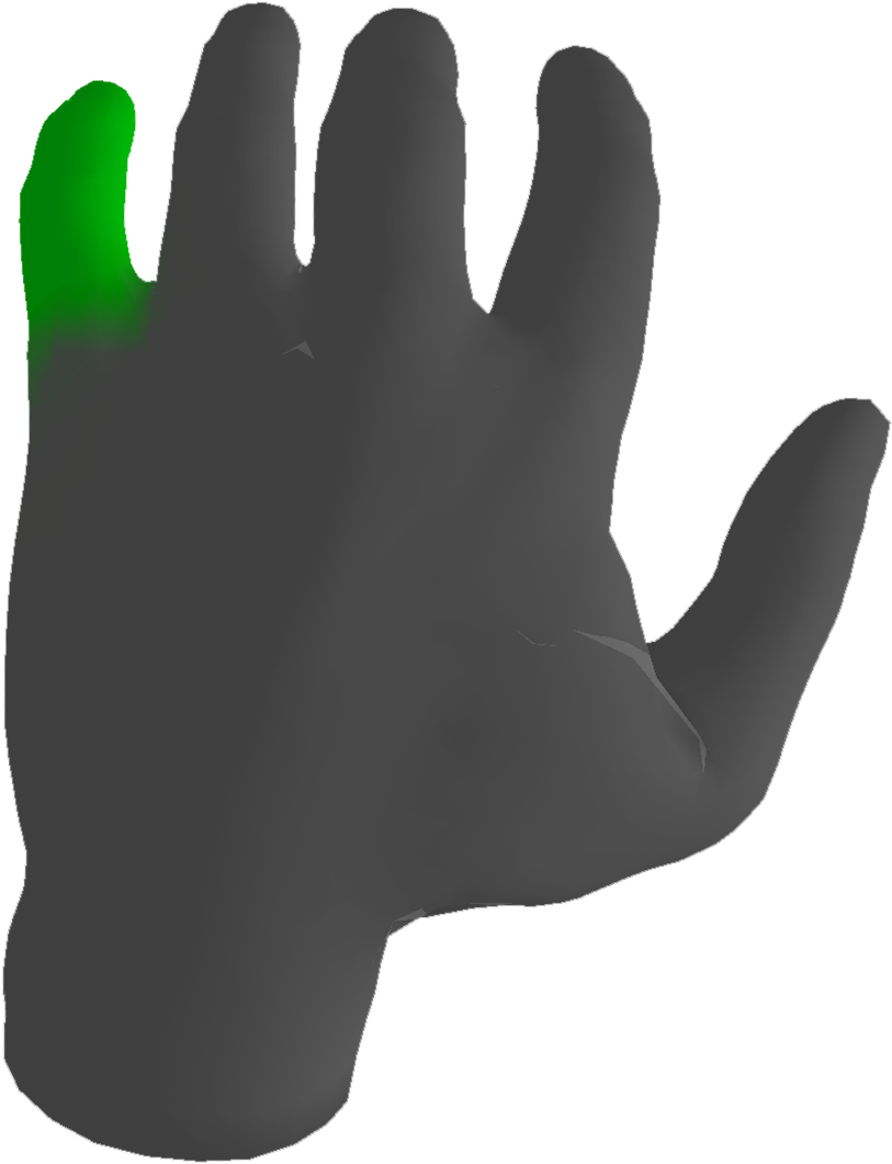Left Little, Hand Open - Waving (880x1088), Png Download