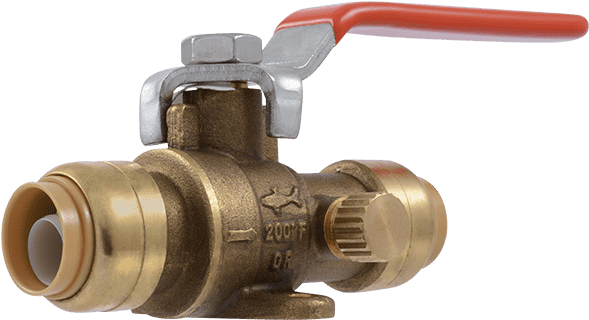 Ball Valve With Drain / Vent And Mounting Tab - 1 2 Ball Valve With Mounting Tabs (588x588), Png Download