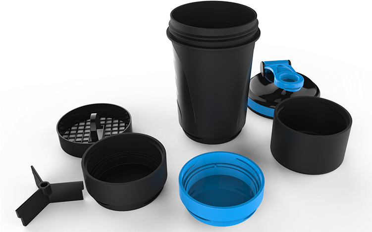 750 Ml De Proteína Agitador Vaso De Plástico Botella - Plastic (750x750), Png Download