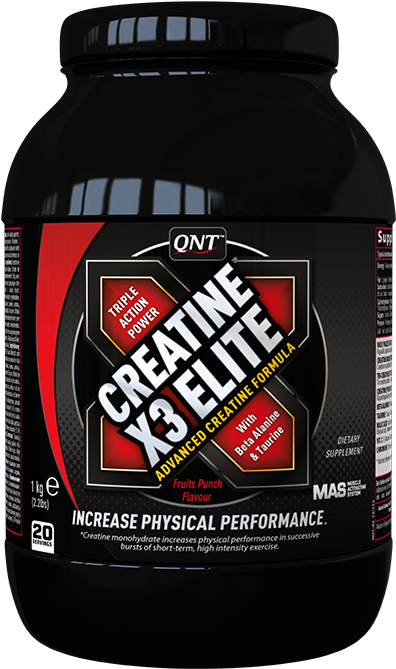 Qnt Direct Creatine X3 Elite Fruit Punch 1 Kg - Bodybuilding Supplement (768x768), Png Download