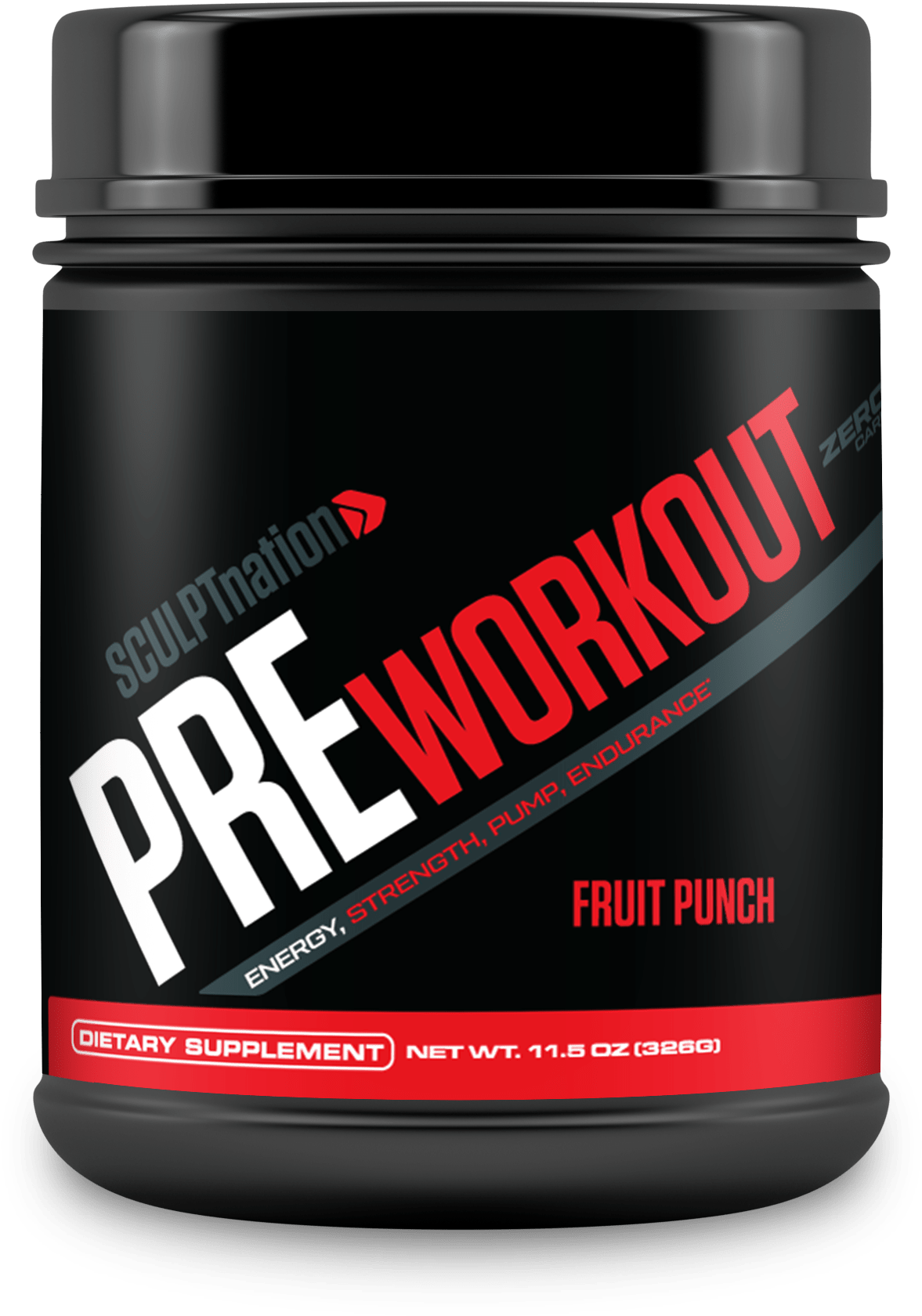 Bottle Of Pre Workout Supplement Fruit Punch - Sculptnation Pre Workout (1679x1679), Png Download