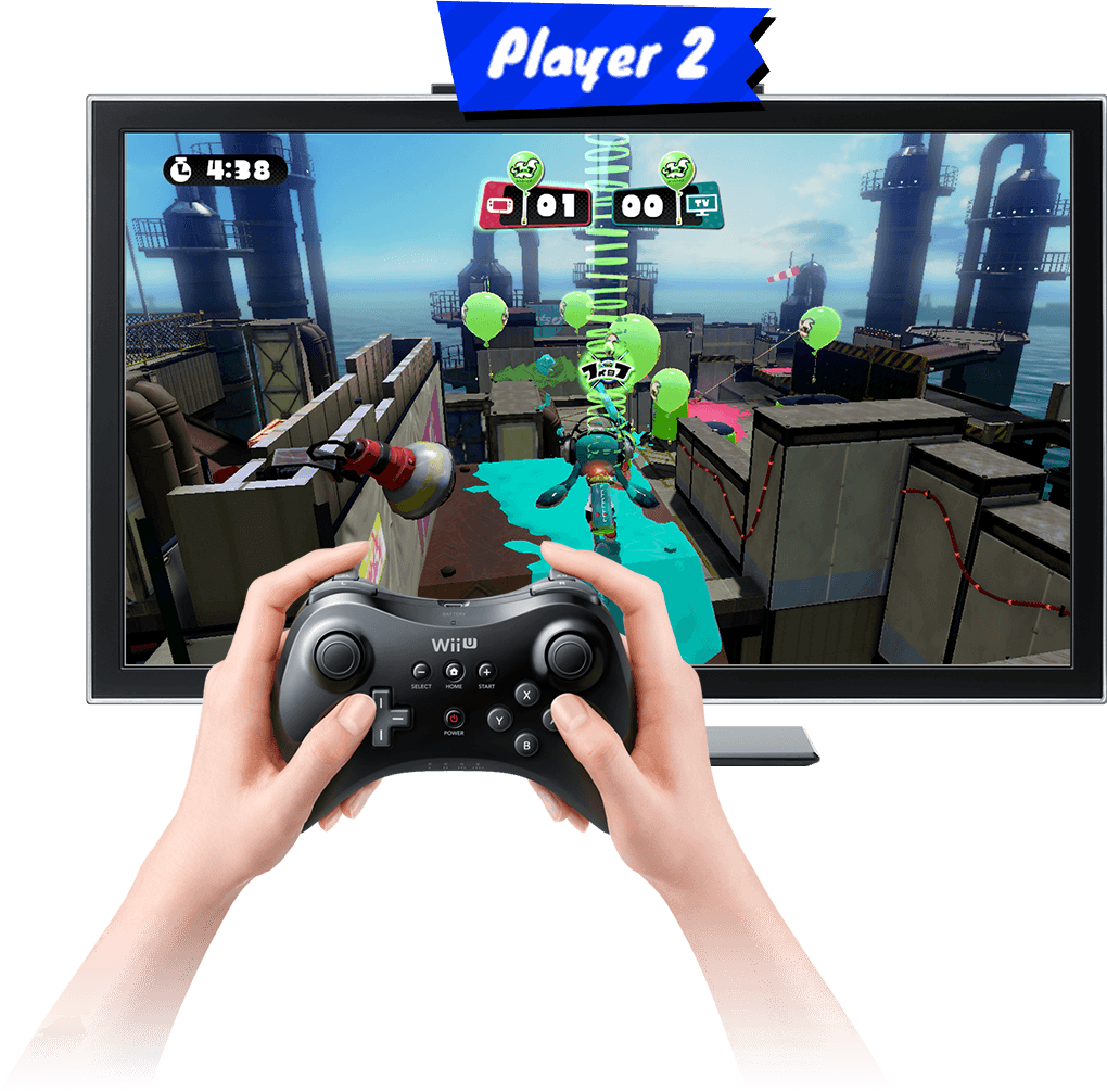 Splatoon Wii U Online Multiplayer Game - Splatoon Wii U Player 2 Controller (1020x1006), Png Download