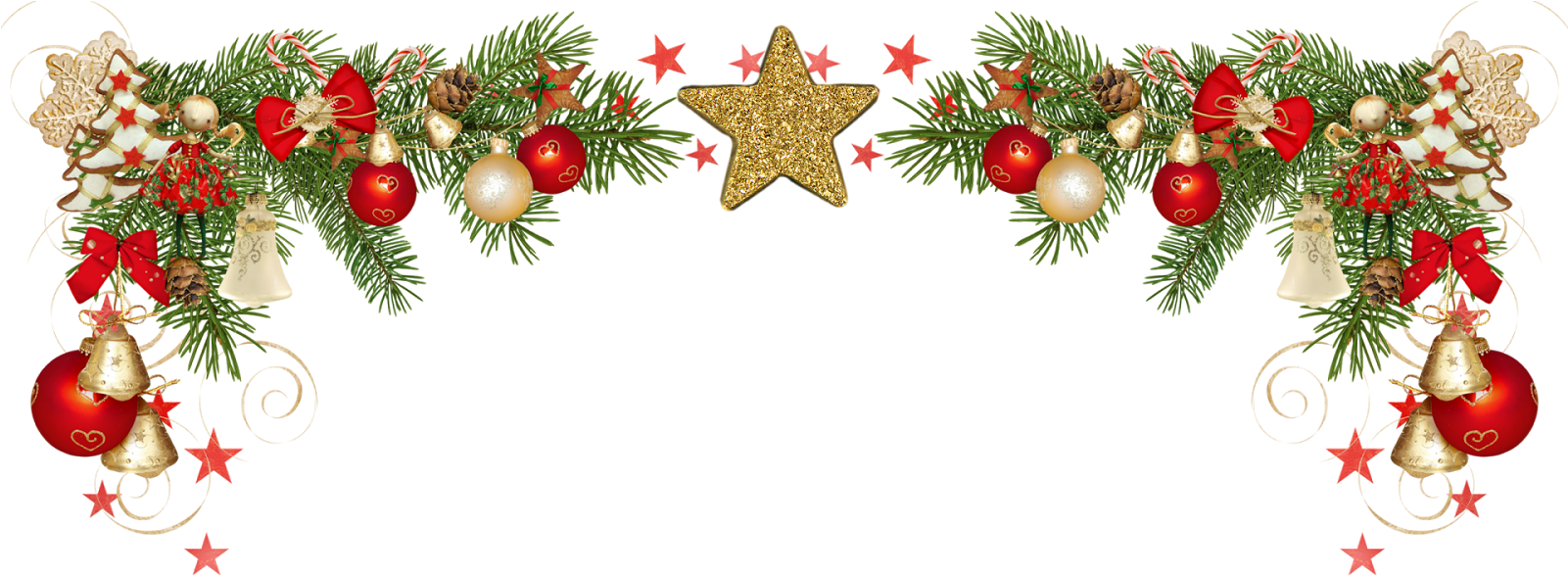 Decoração Estrela Dourada Moldura Png (1600x900), Png Download