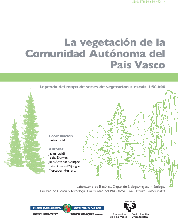 Pdf La Vegetación De La Comunidad Autónoma Del País - Upv Ehu (595x842), Png Download