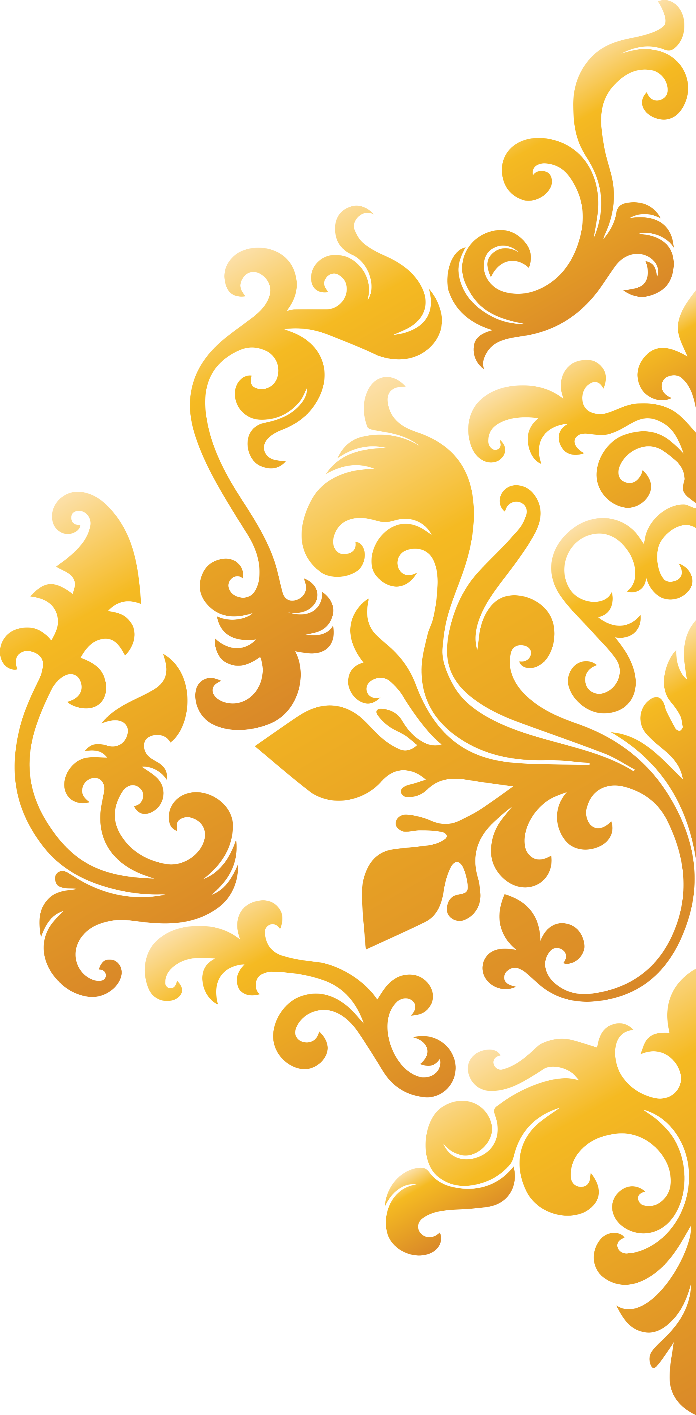 Damask Png Design (2398x4875), Png Download
