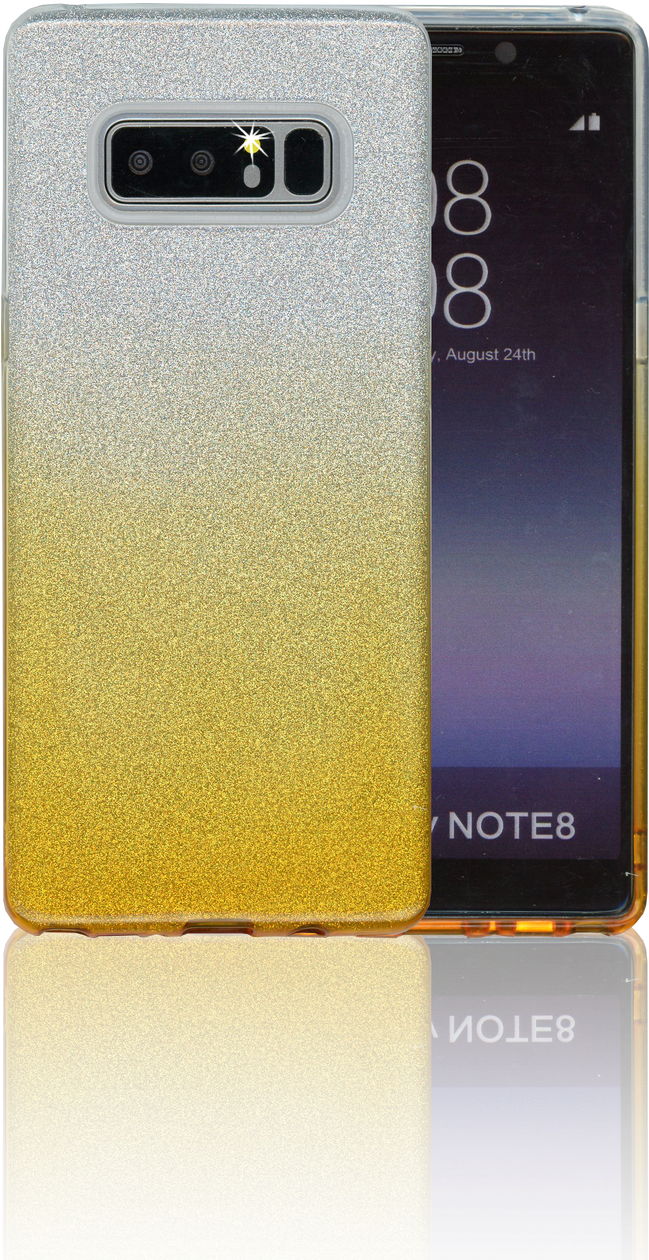 Samsung Galaxy Note 8 Mm Glitter Hybrid Gold - Samsung Galaxy (648x1280), Png Download
