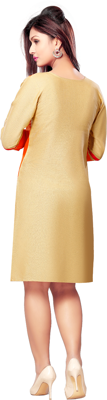 Yuri's Multicoloured Cotton Straight Kurti - Girl (1500x1500), Png Download