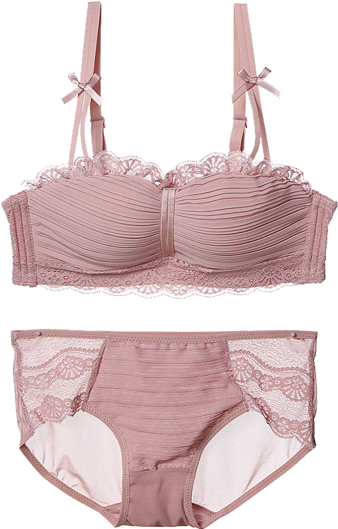 Kvoz Kwozi No Steel Ring Bra Gathered Small Chest One-piece - Lingerie Top (800x800), Png Download