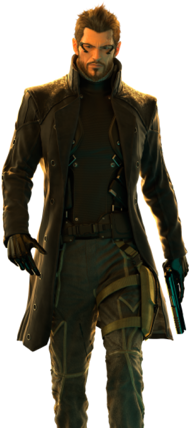 Download Deus Ex Png Images T - Adam Jensen Human Revolution (400x851), Png Download