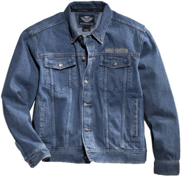 Men's Bar & Shield Logo Denim Jacket - Jacket (690x690), Png Download