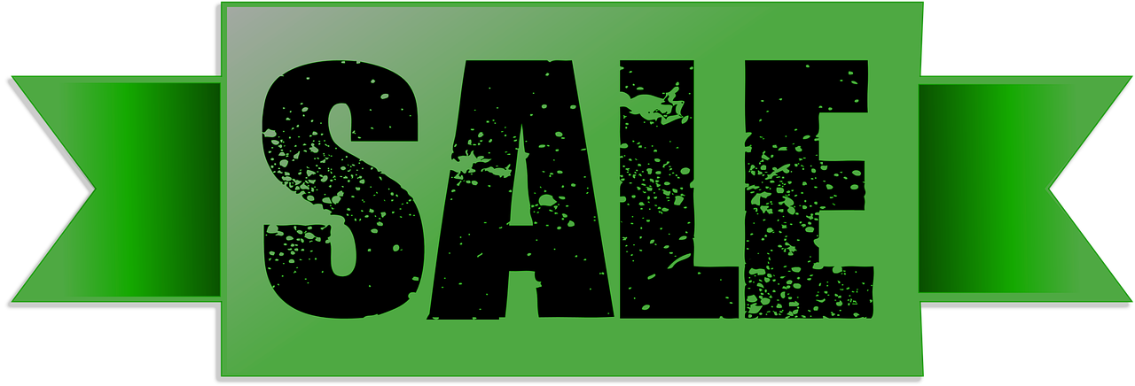 Green Banner Sale (1280x436), Png Download